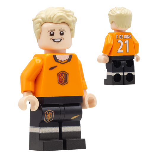 Collectible Minifigure of Frenkie de Jong; Netherlands World Cup 2026 - Custom Design LEGO Minifigure