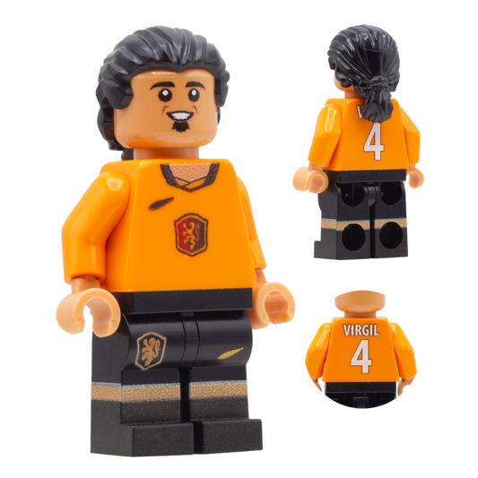 Collectible Minifigure of Virgil van Dijk; Netherlands World Cup 2026 - Custom Design LEGO Minifigure