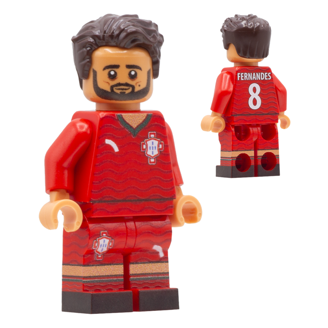 Collectible Minifigure of Bruno Fernandes; Portugal World Cup 2026 - Custom Design LEGO Minifigure