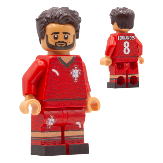 Collectible Minifigure of Bruno Fernandes; Portugal World Cup 2026 - Custom Design LEGO Minifigure