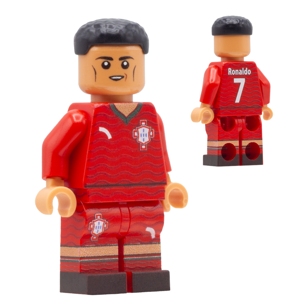 Collectible Minifigure of Christiano Ronaldo; Portugal World Cup 2026 - Custom Design LEGO Minifigure