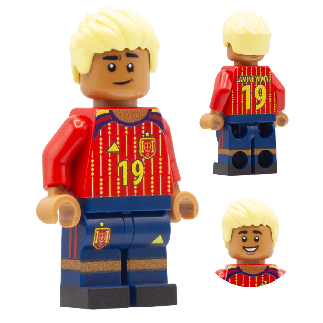 Collectible Minifigure of Lamine Yamal; Spain World Cup 2026 - Custom Design LEGO Minifigure