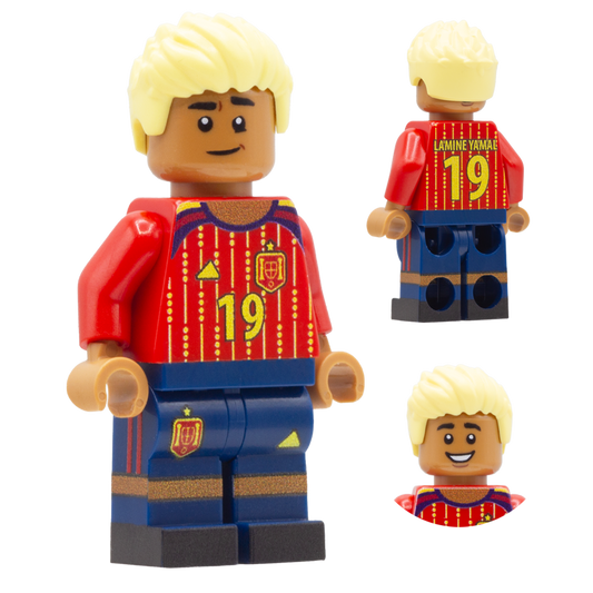 Collectible Minifigure of Lamine Yamal; Spain World Cup 2026 - Custom Design LEGO Minifigure