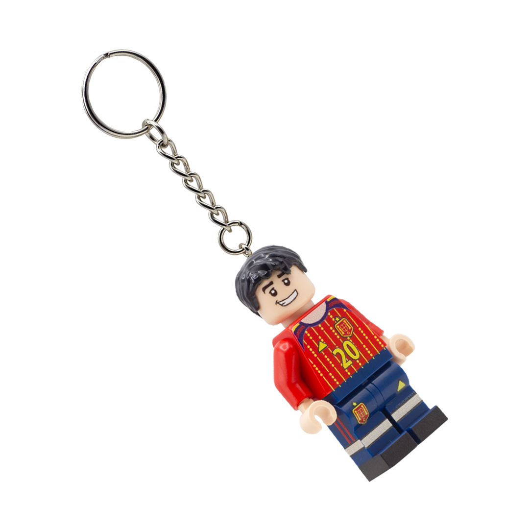 Collectible Keychain Minifigure of Pedri; Spain World Cup 2026 - Custom Design LEGO Minifigure