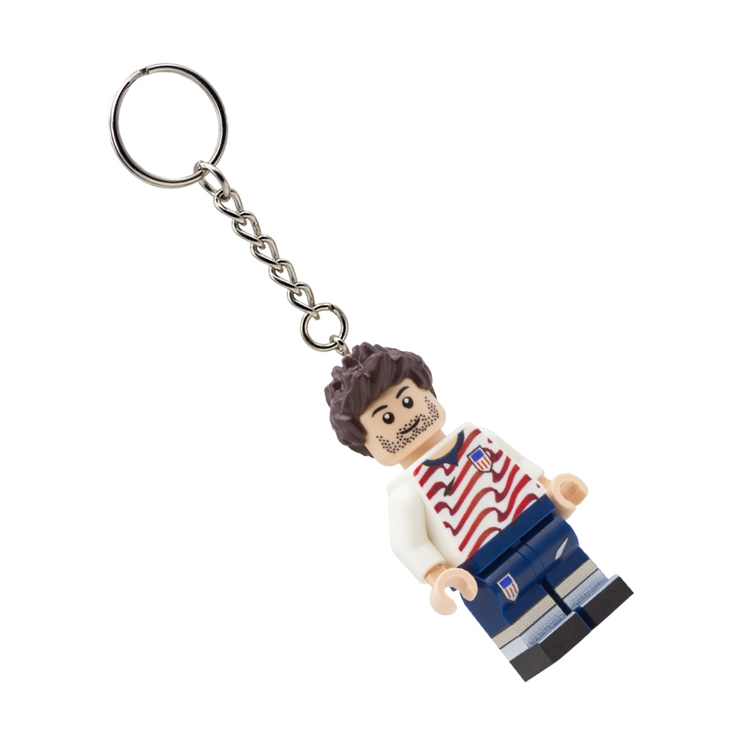 Collectible Keychain Minifigure of Christian Pulisic; USA World Cup 2026 - Custom Design LEGO Minifigure