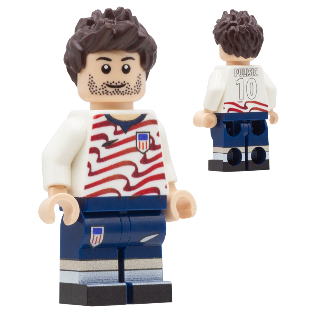 Collectible Minifigure of Christian Pulisic; USA World Cup 2026 - Custom Design LEGO Minifigure