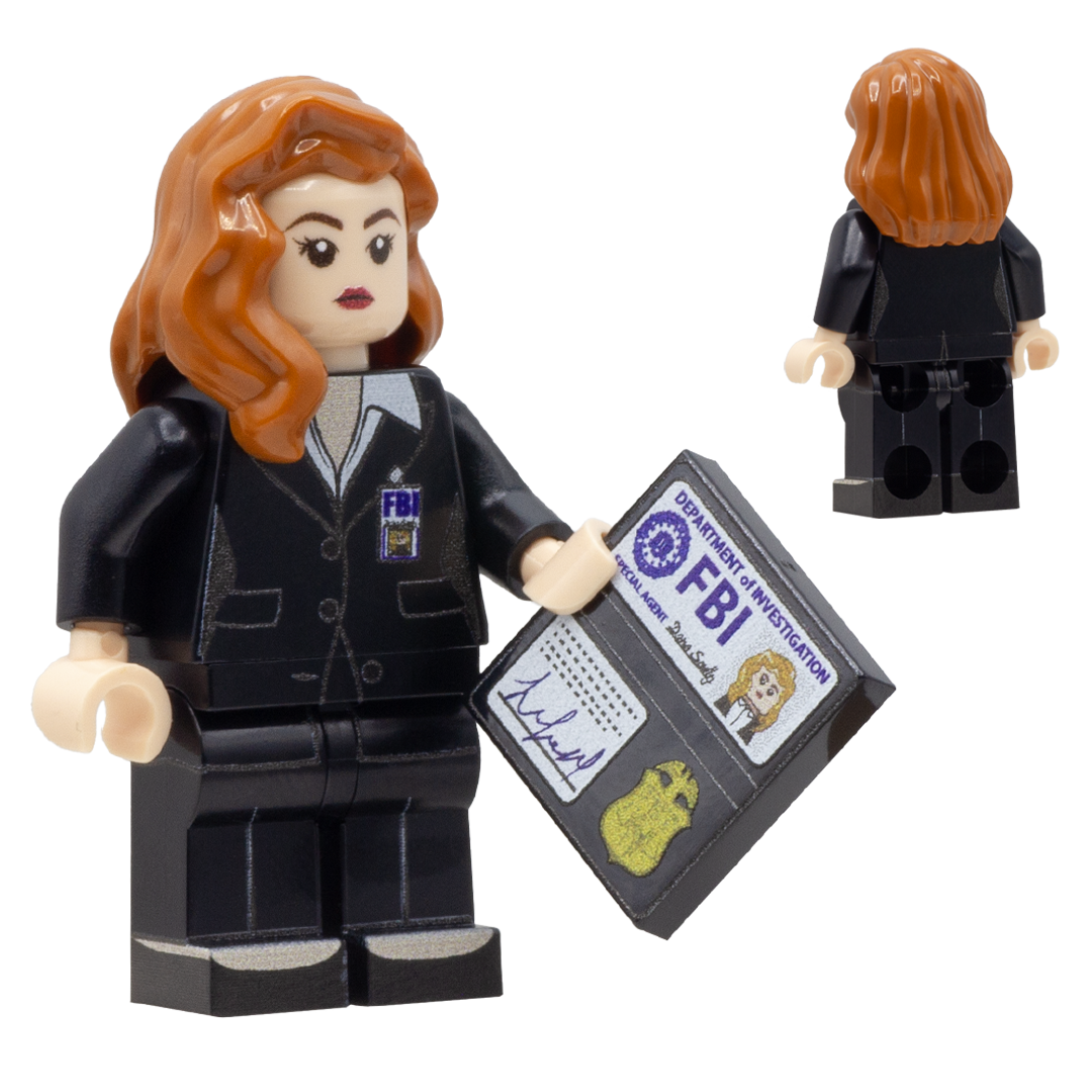 X-FILES - Scully played by Gillian Anderson - Custom Design LEGO Minifigure