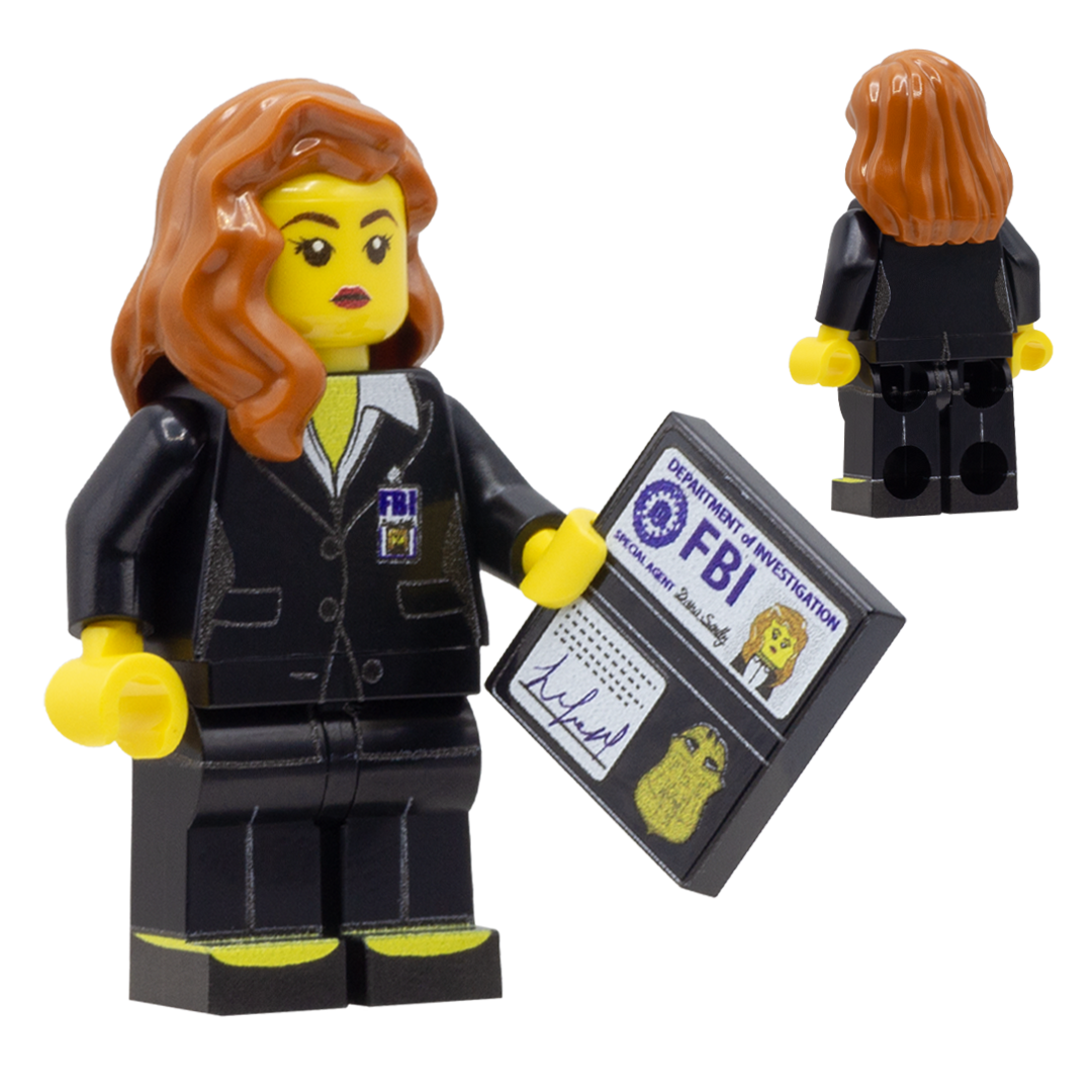X-FILES - Scully played by Gillian Anderson - Custom Design LEGO Minifigure
