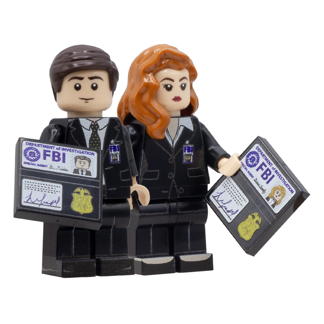 X-FILES - Mulder and Scully - Custom Design LEGO Minifigures