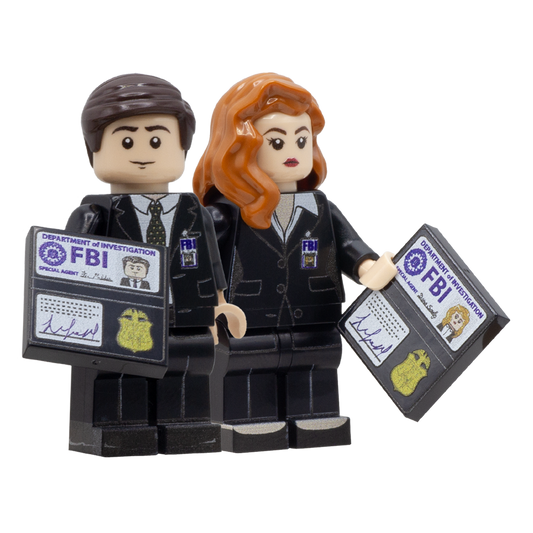 X-FILES - Mulder and Scully - Custom Design LEGO Minifigures