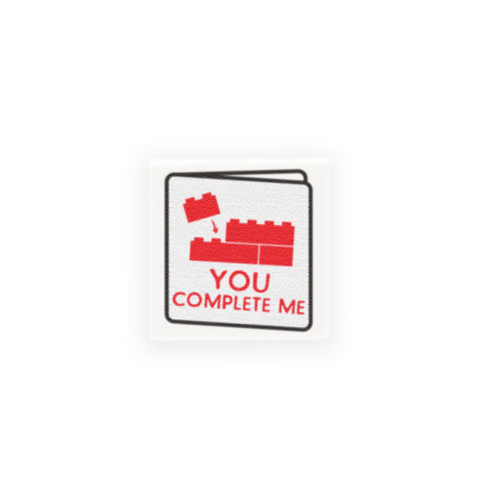 You Complete Me Greeting Card - Custom LEGO Tile