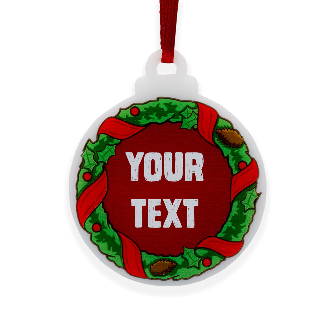 personalised photo and message bauble / christmas tree decoration