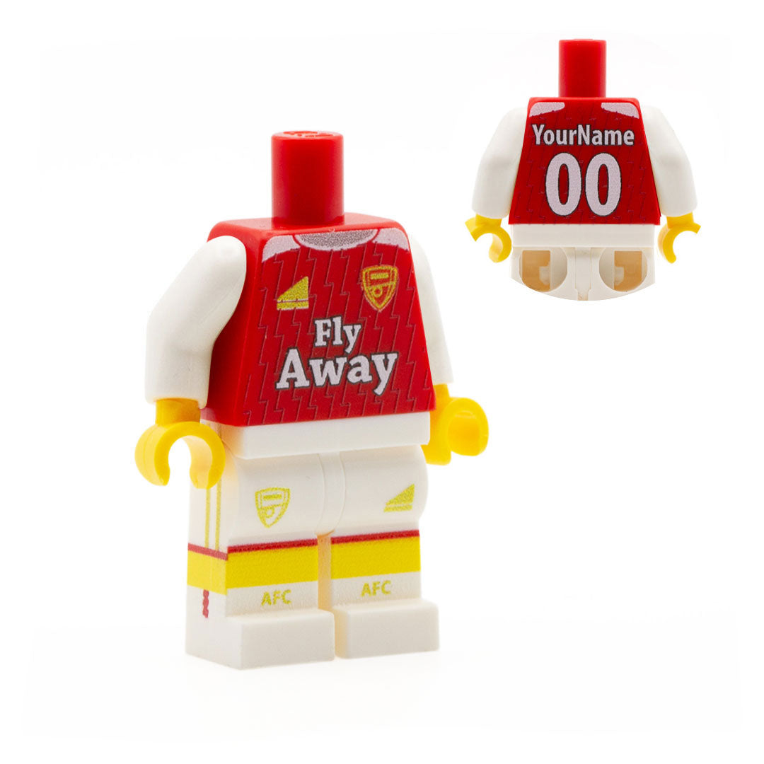 arsenal personalised football kit for lego minifigure