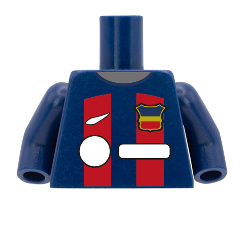 barcelona personalised football shirt (LEGO minifigure torso)