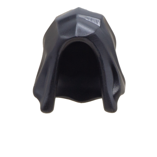  Black LEGO headwear or hood. Front view.