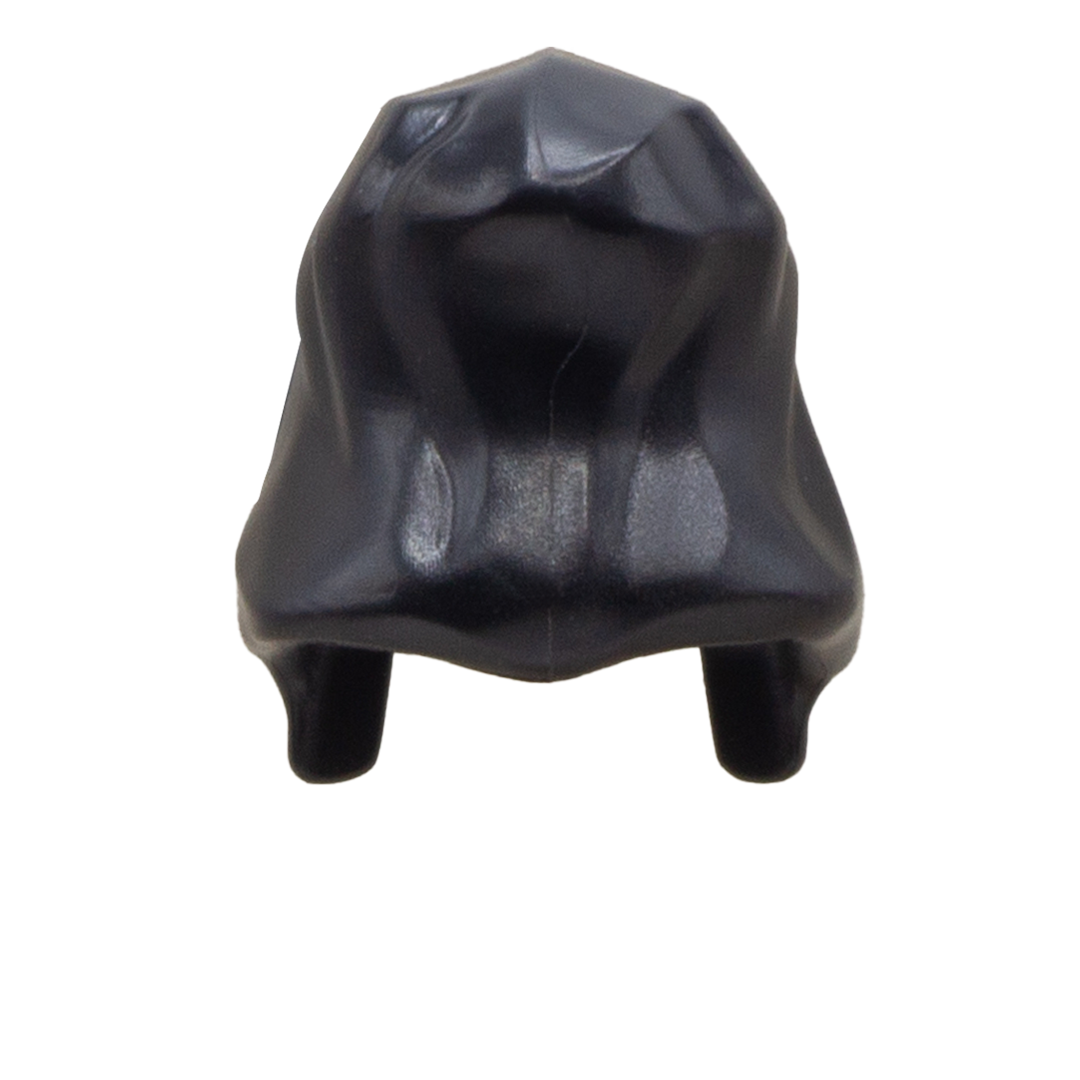  Black LEGO headwear or hood. Rear view.