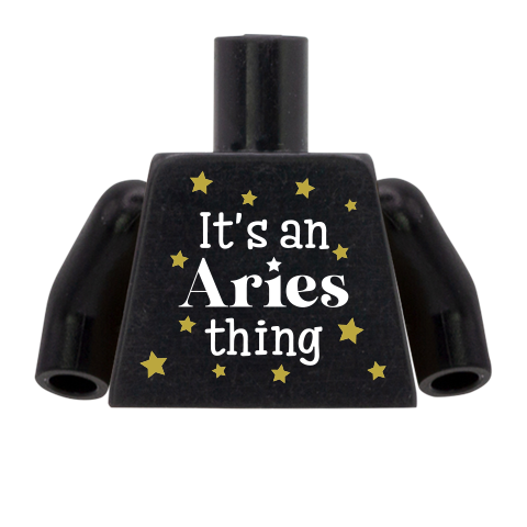 star sign personalised lego minifigure torso: aries
