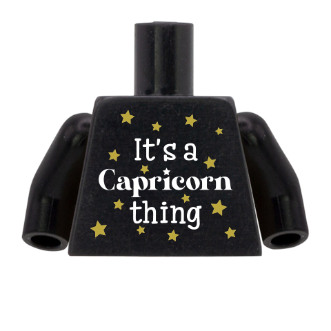 star sign personalised lego minifigure torso: capricorn