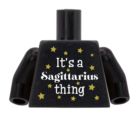 star sign personalised lego minifigure torso: sagittarius