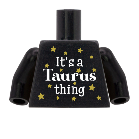 star sign personalised lego minifigure torso: taurus