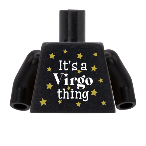 star sign personalised lego minifigure torso: virgo