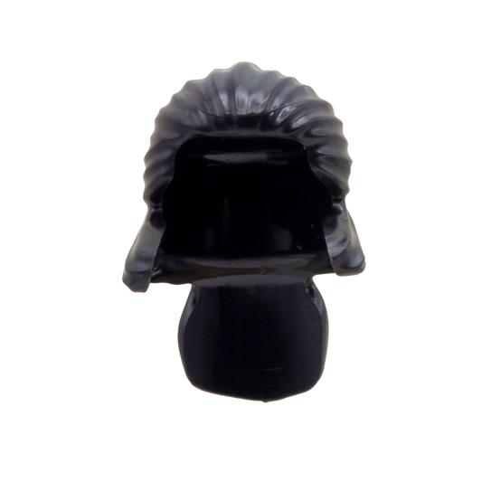 Black combed back LEGO minifigure hair
