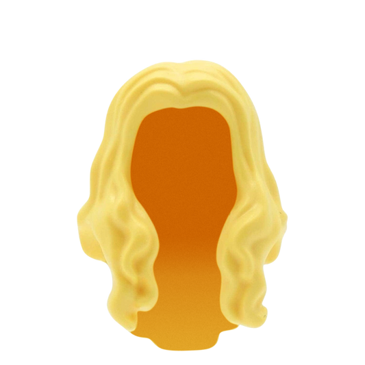 Light Blonde Long Curly Over the Shoulder - LEGO Minifigure Hair