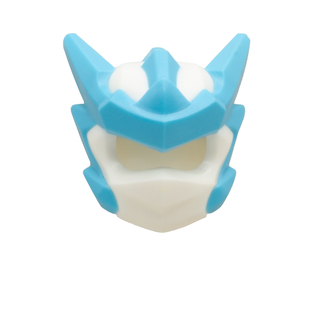 Genuine LEGO Ninjago Dragons Rising headgear in white and blue (Zane in Dragon Form).