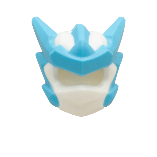 Genuine LEGO Ninjago Dragons Rising headgear in white and blue (Zane in Dragon Form).