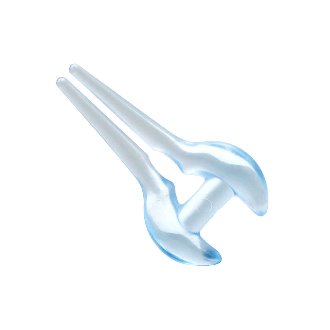 Translucent blue power sword for LEGO minifigure.