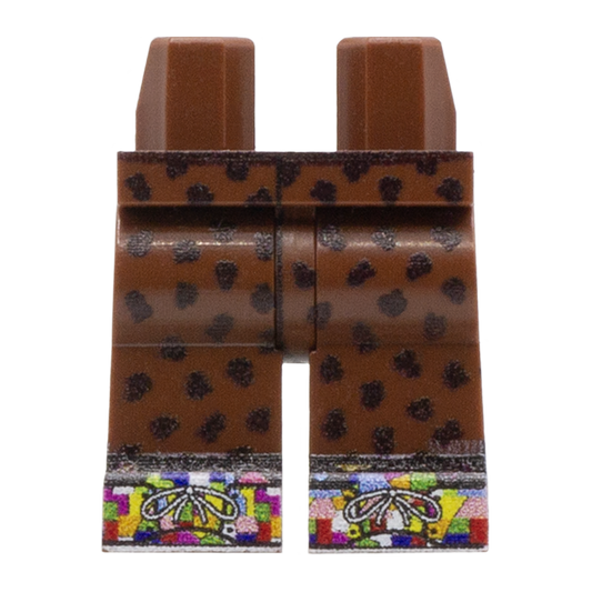 Brown Cow Print Trousers - Custom Printed Minifigure Legs