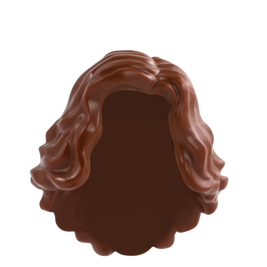Brown Long Cascading - LEGO Minifigure Hair