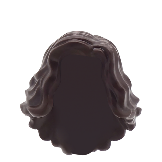 Dark Brown Long Cascading - LEGO Minifigure Hair