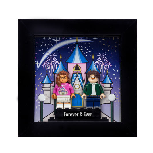 Fairytale Castle Couples Frame (Figures NOT included) - Custom Design Minifigure Display
