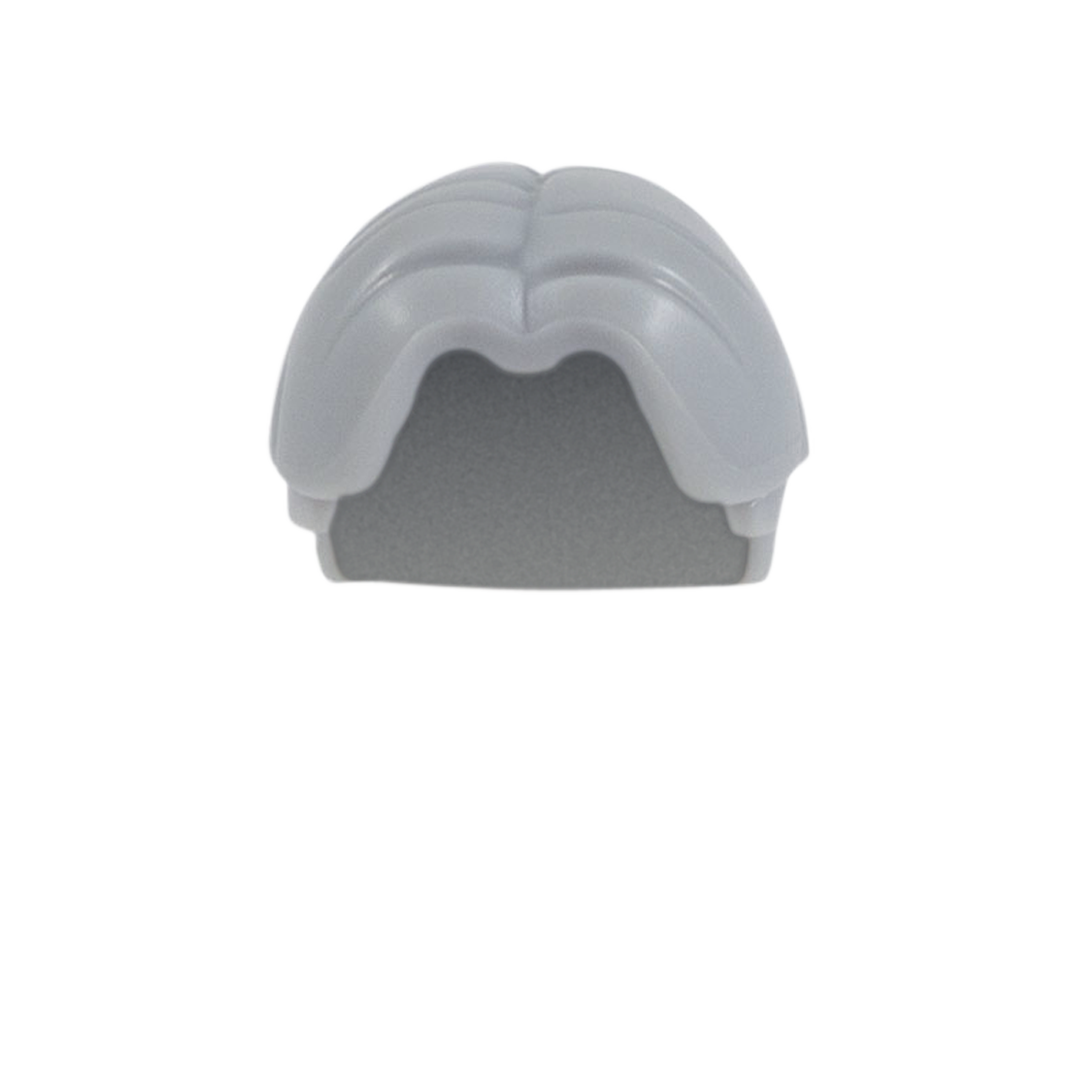 Light Grey Centre Parted Bowl Cut - LEGO Minifigure Hair