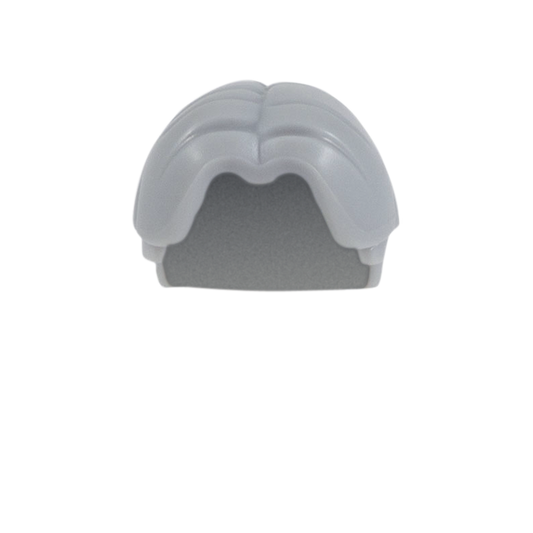 Light Grey Centre Parted Bowl Cut - LEGO Minifigure Hair