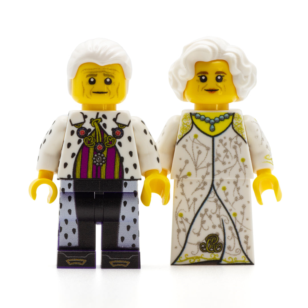 king charles and camilla (british royal family) - custom lego minifigures