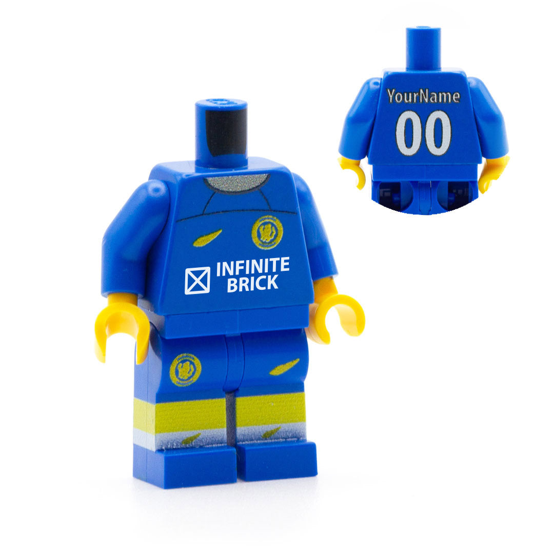Chelsea personalised football kit for lego minifigure