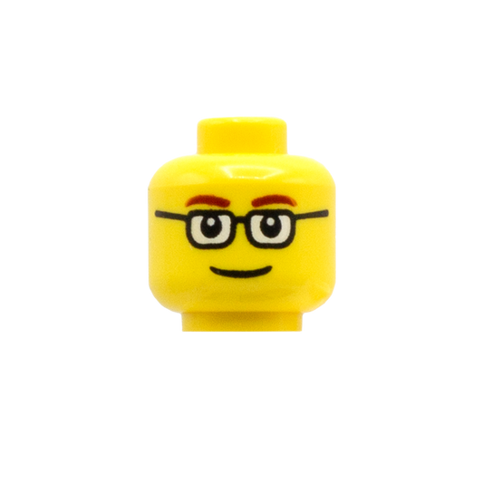 Classic Glasses (Yellow Skin Tone) - LEGO Minifigure Head