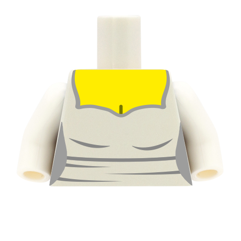 Simple Wedding Dress - Custom Design Minifigure Torso