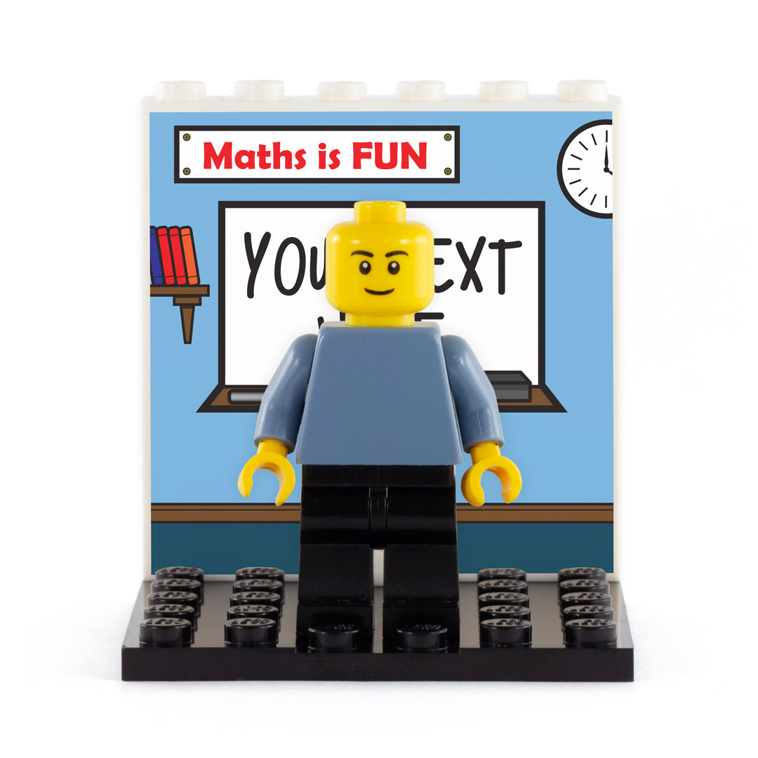 Personalised School Time Back Panel Custom Design Minifigure