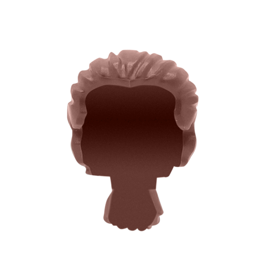 Brown Combed Back Ponytail - LEGO Minifigure Hair
