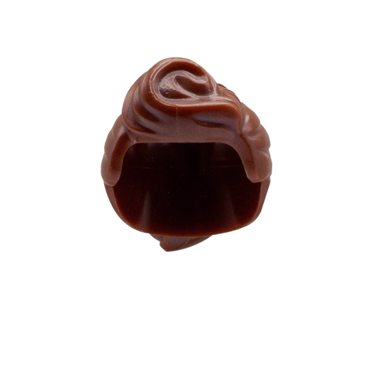 Brown Ponytail with Curled Quiff - LEGO Minifigure Hair