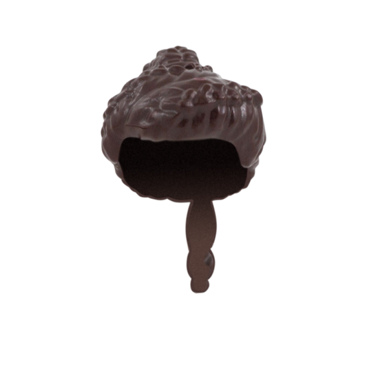 Long Dark Brown Ponytail with Small Braids - LEGO Minifigure Hair