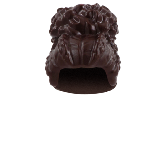 Dark Brown Braided Curly Bun - LEGO Minifigure Hair