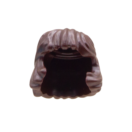 Dark Brown Long Bob with Full Fringe - LEGO Minifigure Hair