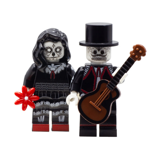 Day of the Dead Bride and Groom - Custom Design LEGO Minifigures