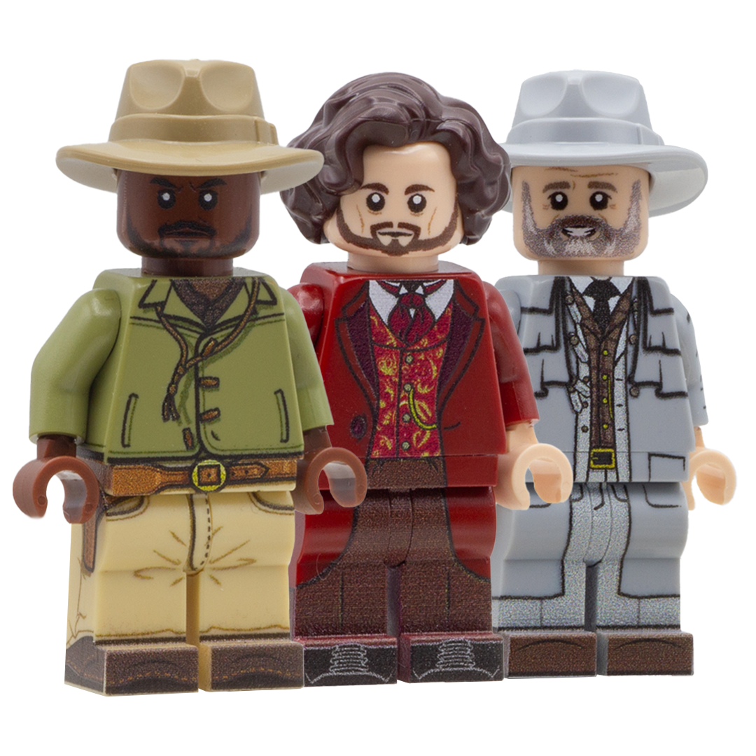 Django unchained custom LEGO minifigures (Django, Calvin Candie and Dr King Schultz)