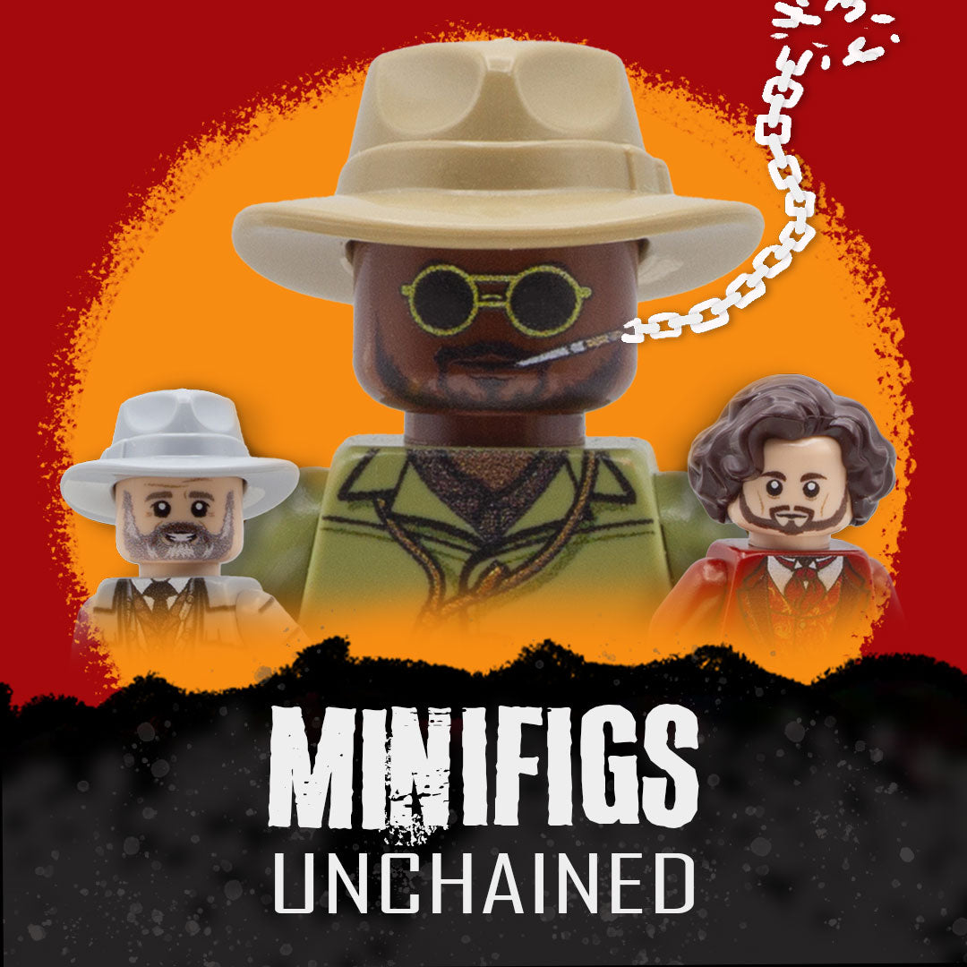 Django unchained custom LEGO minifigures (Django, Calvin Candie and Dr King Schultz)