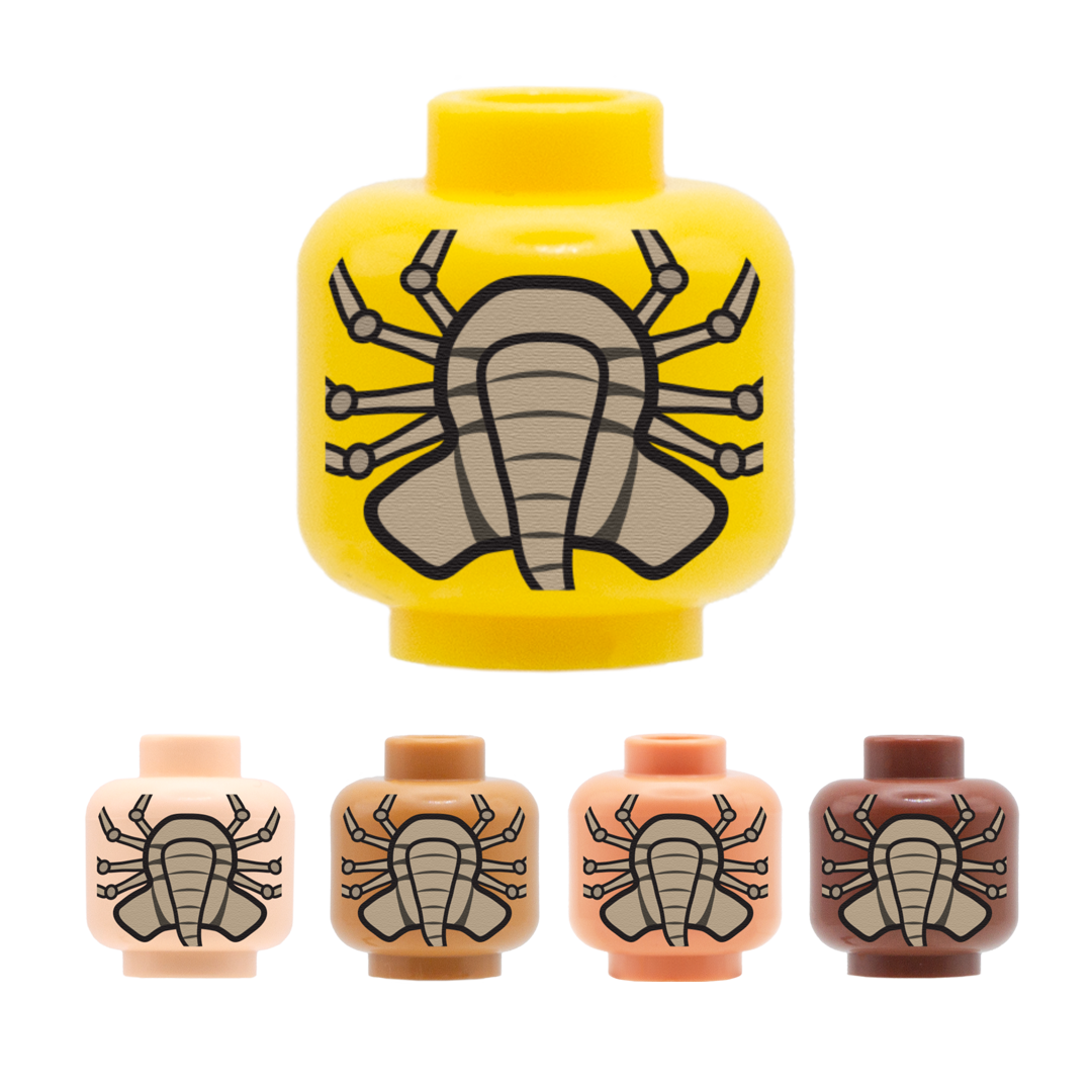 aliens facehugger custom LEGO minifigure head